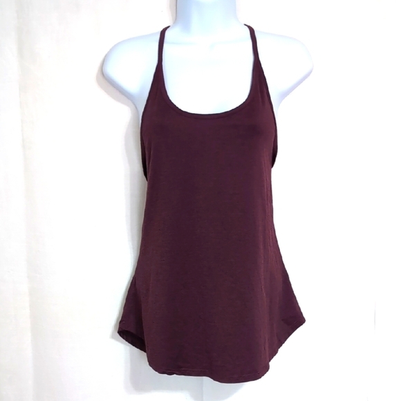 Threads 4 Thought Tops - Threads 4 Thought Reactive Burgundy Athletic Racerback Tank Size Small